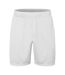 Unisex adult plain active shorts white Clique-1
