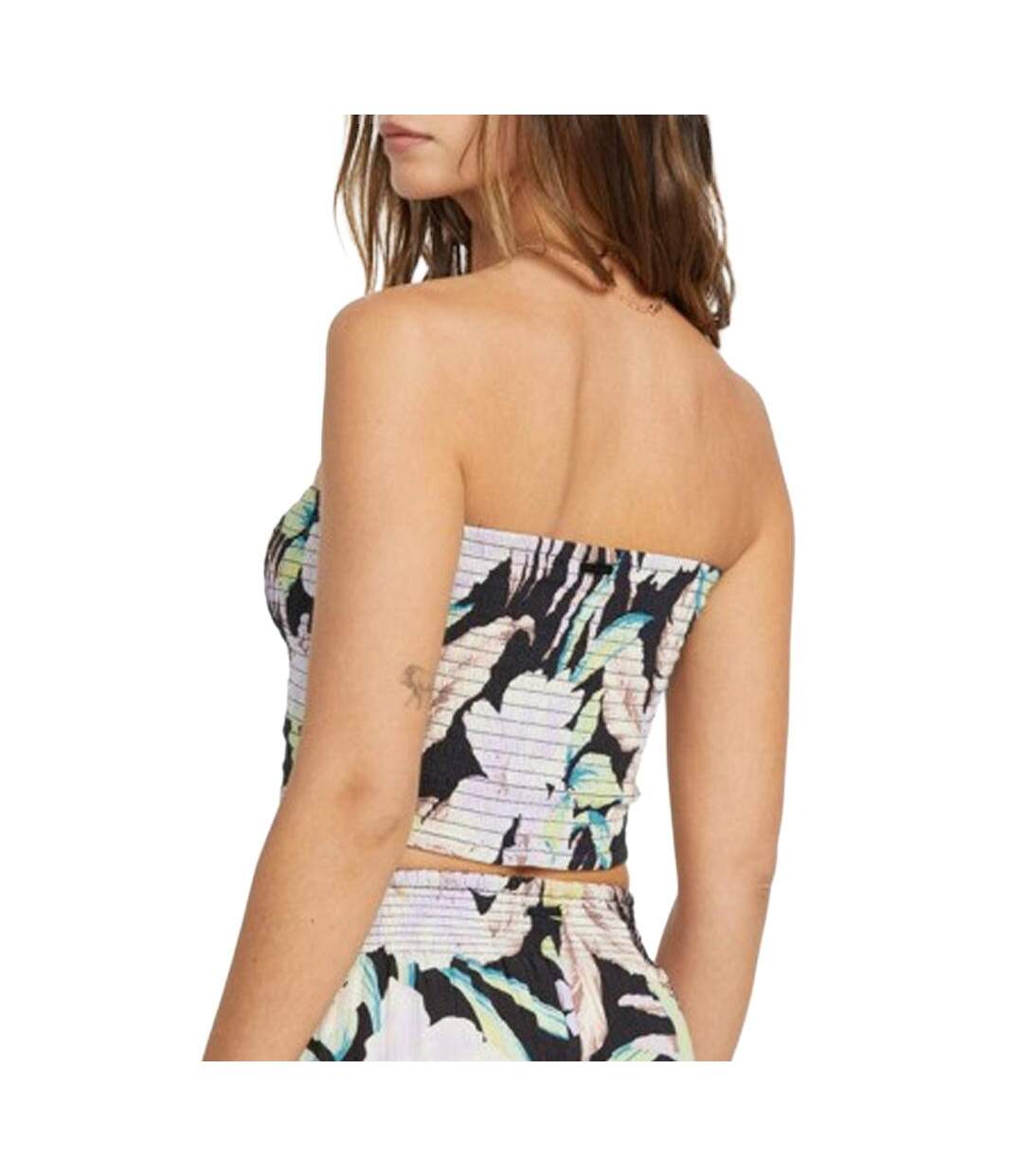 Bandeau noir à fleurs femme billabong keep it simple-2
