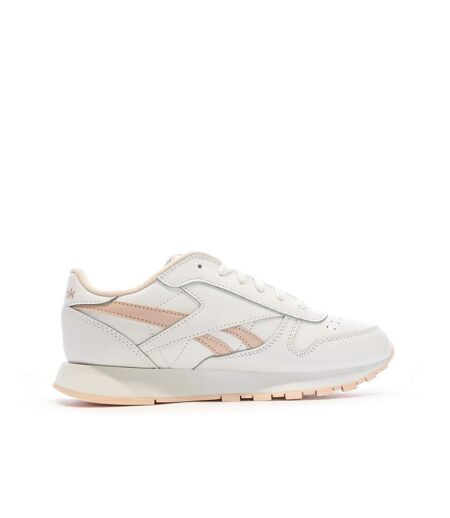 Baskets blanches/roses femme reebok classic leather