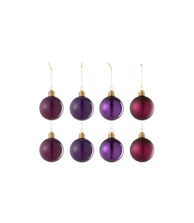 Lot de 8 Boules de Noël Cornelia 8cm Mauve