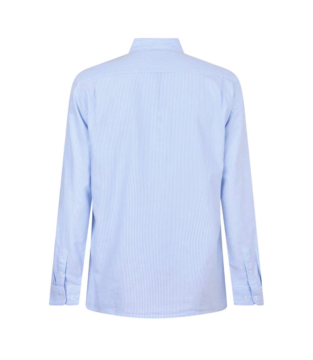 Chemise Manches Longues Motif/style Fines Rayures Homme Bleu Blanc Peter Werth-2