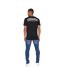 Mens cronstand logo t-shirt black Crosshatch