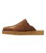 Mens Trek Suede Open Back Mules Brown Clarks Originals-3