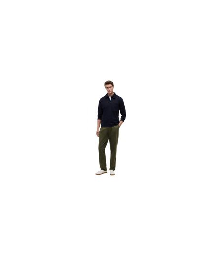 Mens Fleece Quarter Zip Polo Shirt Desert Sky Tommy Hilfiger
