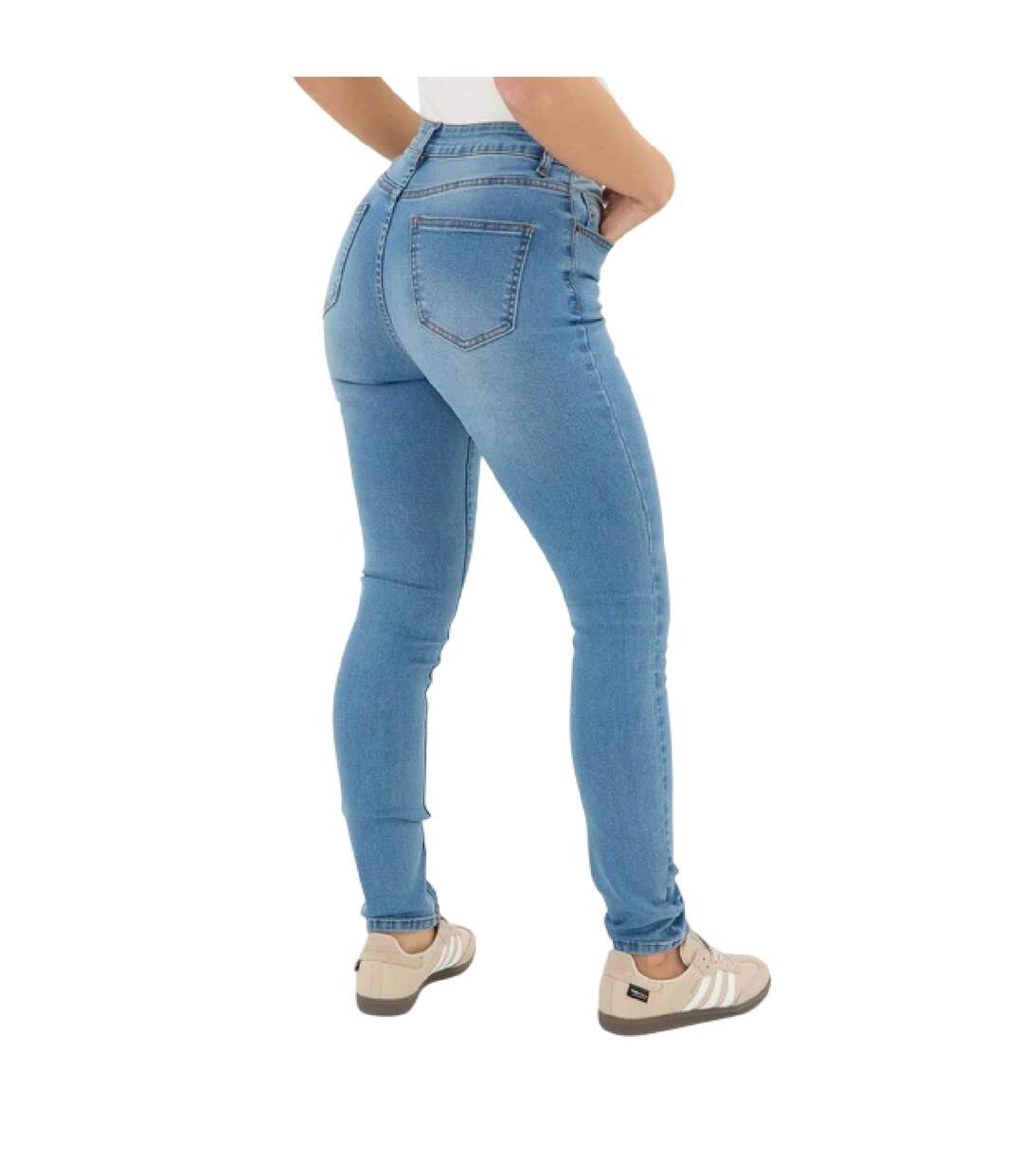 Womens/ladies Denim Skinny Jeans Mid Wash I Saw It First-3