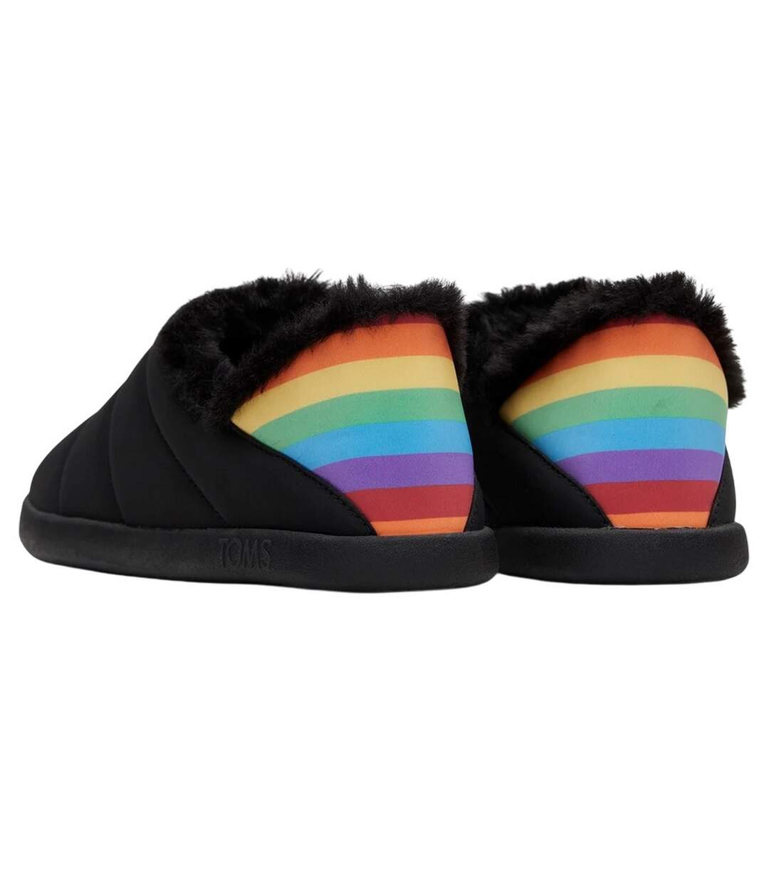 Womens/ladies Ezra Classic Slippers Black Toms-2
