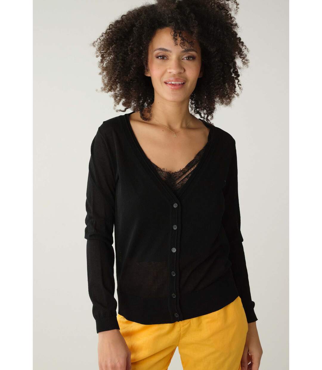 Cardigan avec dos en dentelle pour femme MILSA-1