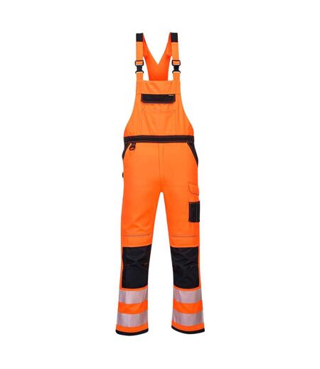 Portwest Mens PW3 Hi-Vis Safety Bib And Brace Overall (Orange/Black) - UTPW942