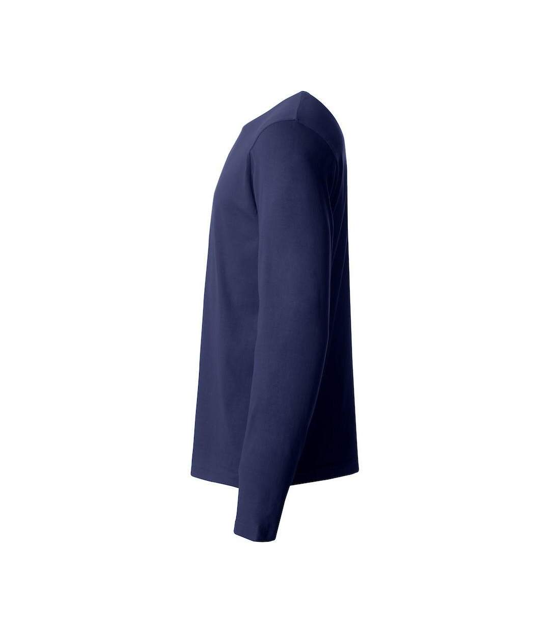 T-shirt Basic Homme Bleu Marine Foncé Clique-3