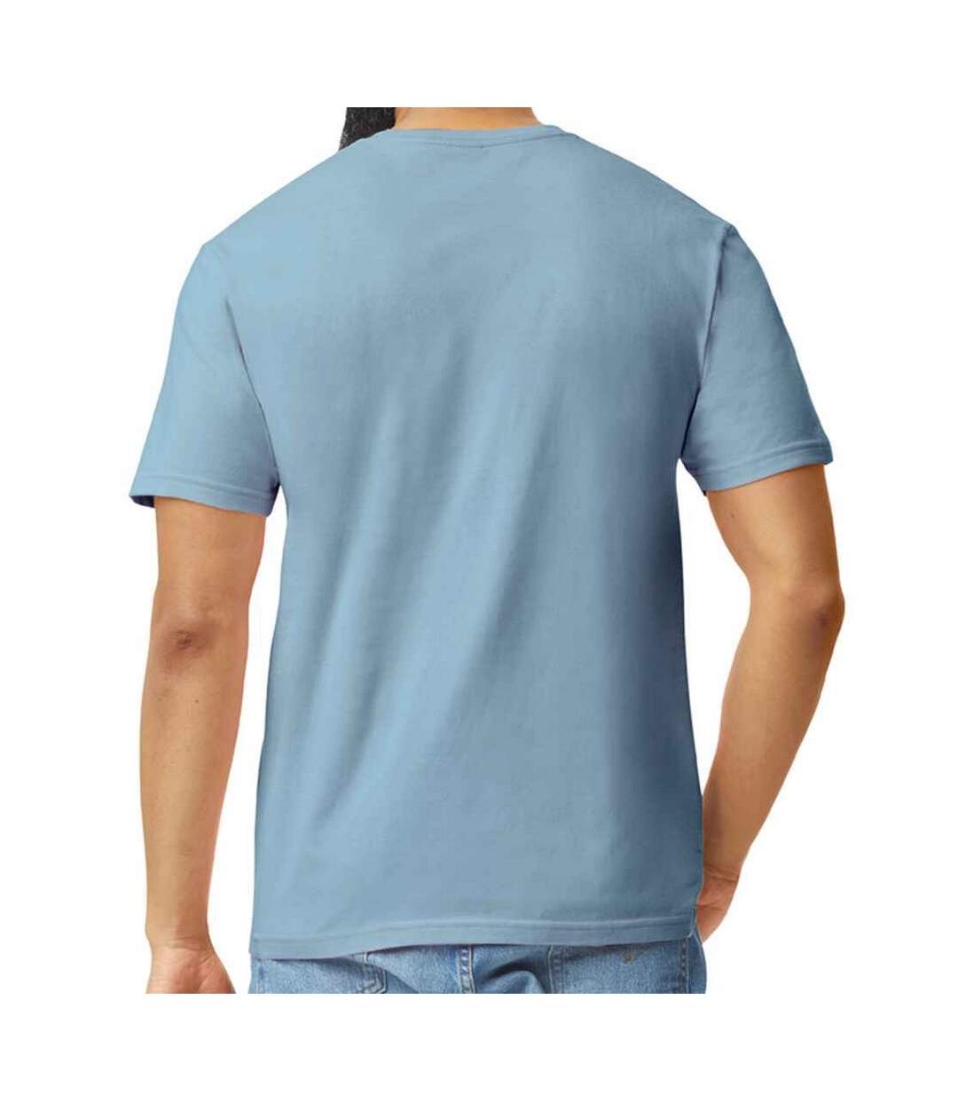 T-shirt manches courtes softstyle homme bleu de gris Gildan-2