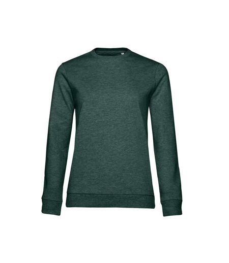 B&C Womens/Ladies Set-in Sweatshirt (Dark Green Heather)