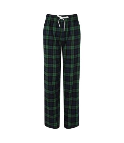 Womens/ladies tartan lounge pants navy/green SF