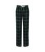 Womens/ladies tartan lounge pants navy/green SF