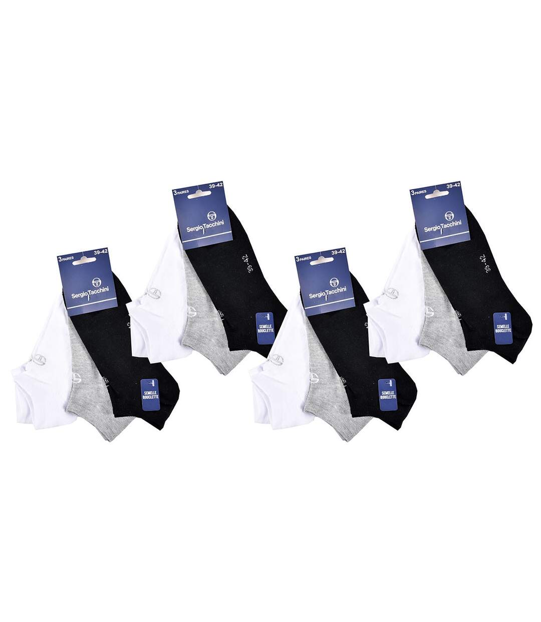 Chaussettes Homme SNEAKER SERGIO TACCHINI Pack de 12 Paires 6262 BOUCLETTE-3