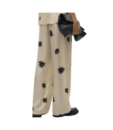 Pantalon fluide satin beige femme vero moda mroe