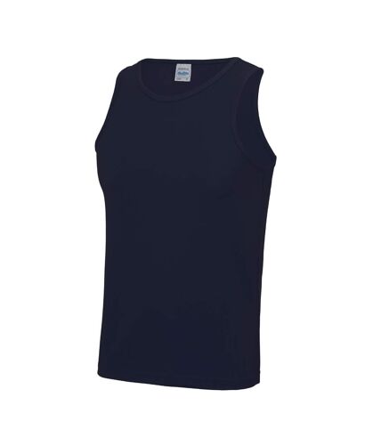 AWDis Just Cool Mens Sports Gym Plain Tank / Vest Top (French Navy) - UTRW687