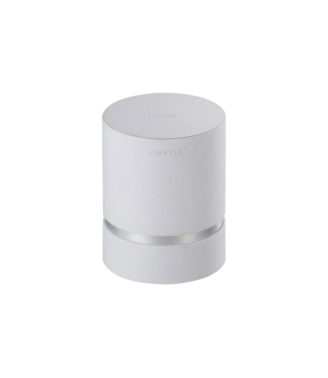 Bougie Parfumée Simplicity 12cm Argent & Blanc-3