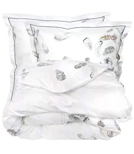 Parure de lit percale PLUMES Taie 65x65 cm
