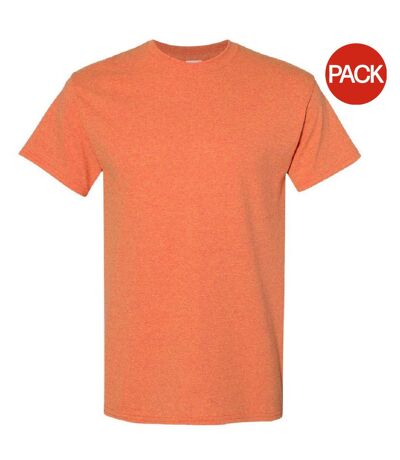 Lot de 5  t-shirts manches courtes hommes orange clair Gildan