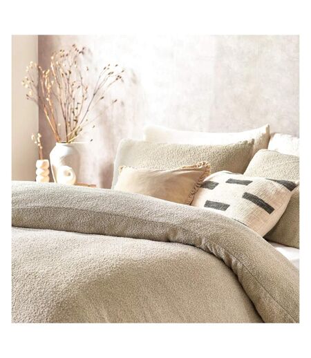 Bouclé textured duvet cover set greige Yard