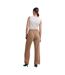 Pantalon Motif/style Fines Rayures Femme Marron Clair Pieces-3