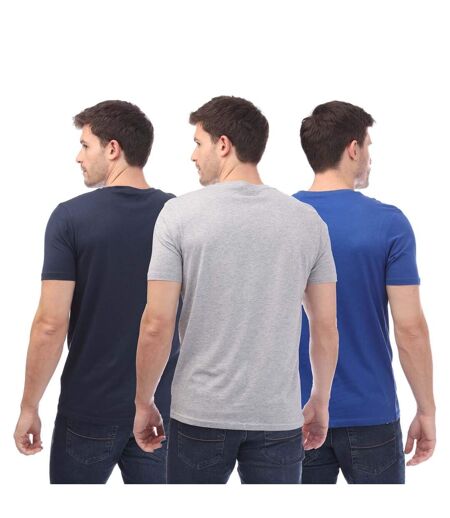 Pack Of 3  Mens Beau T-shirt  Navy Grey Blue Bench