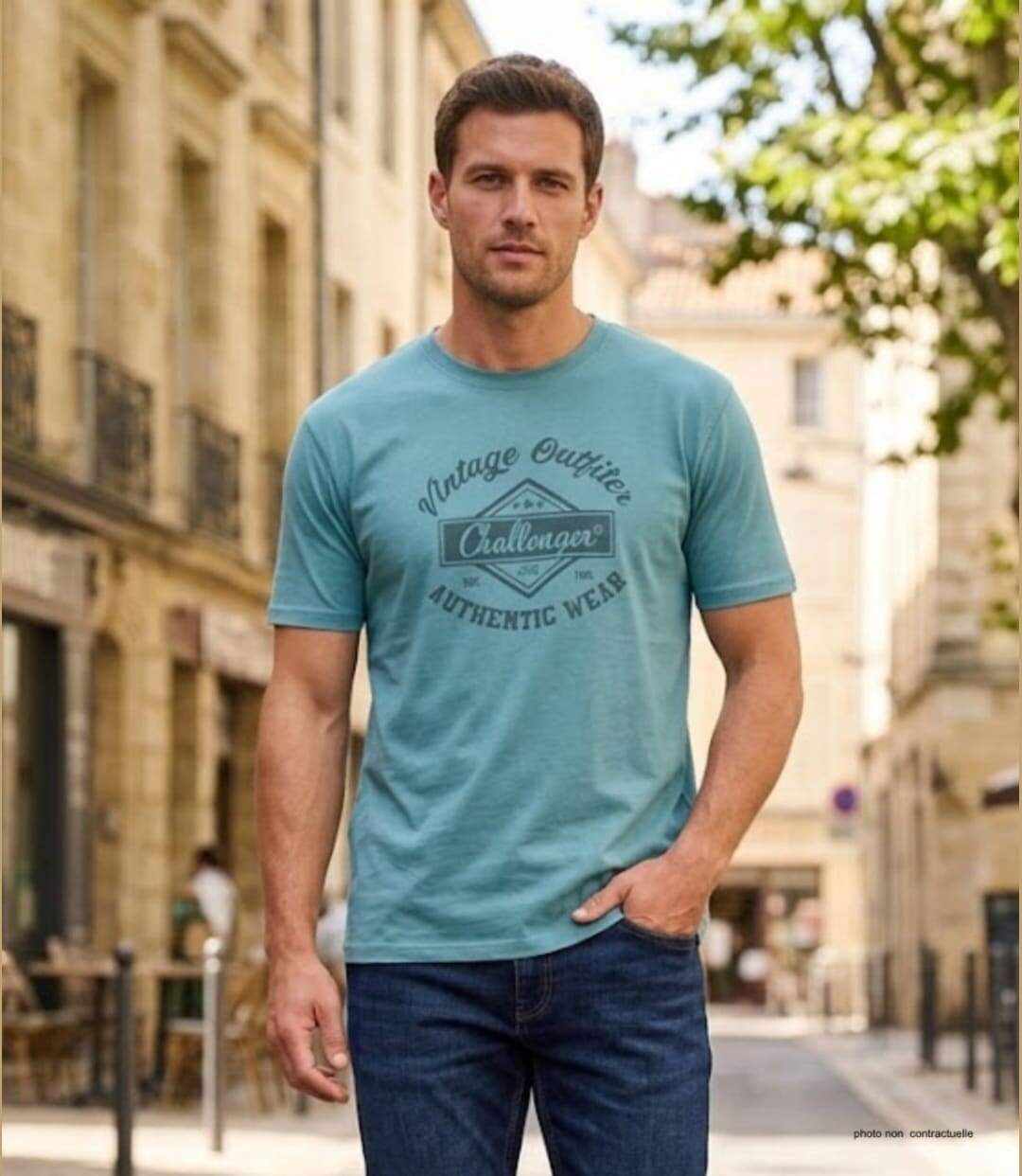 CHALLENGER TEE3003B - Tee-shirt imprimé manches courtes en coton jersey pour un confort absolu-5