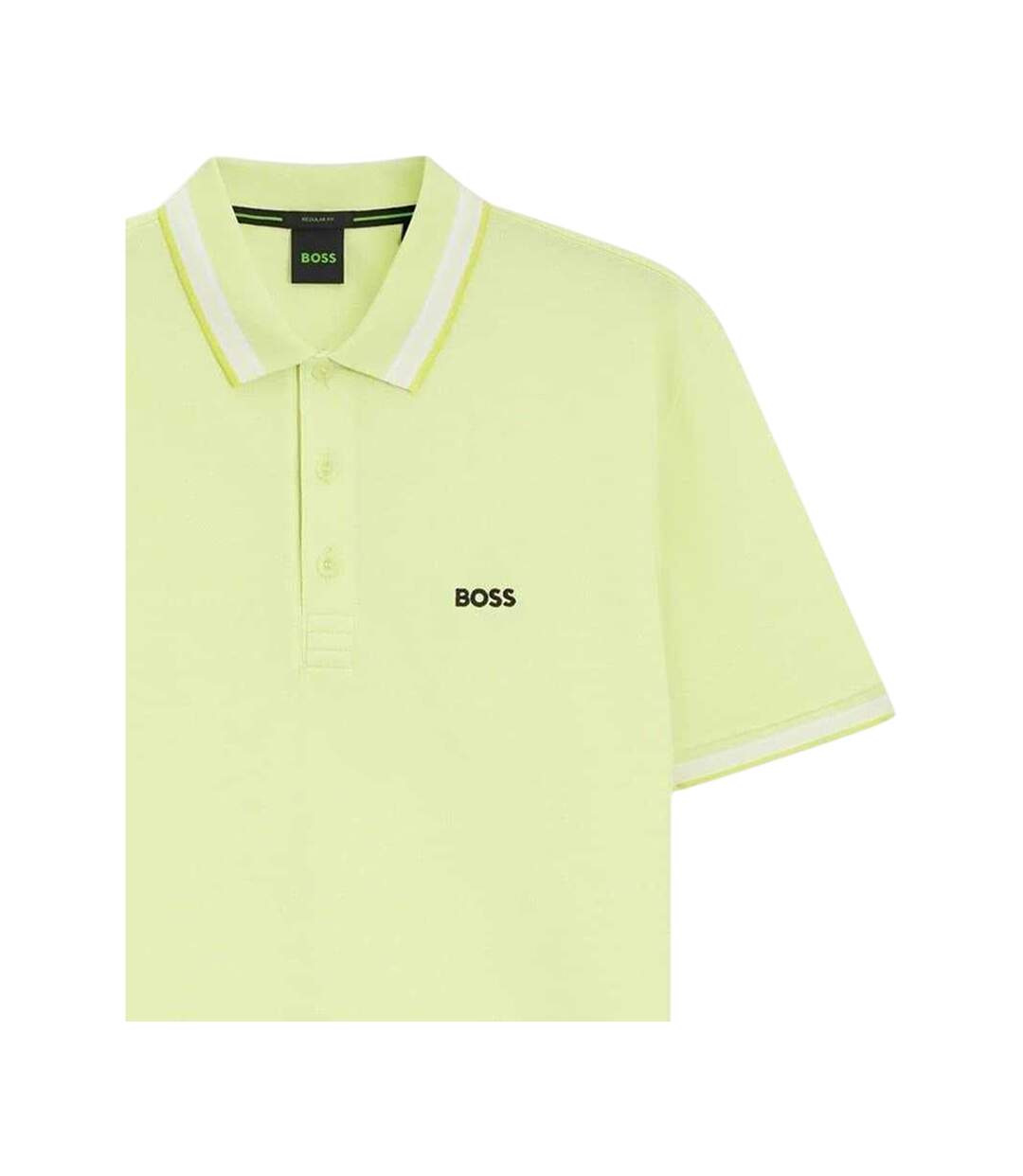 Mens Paddy Contrast Tipped Polo Shirt Green Boss-2