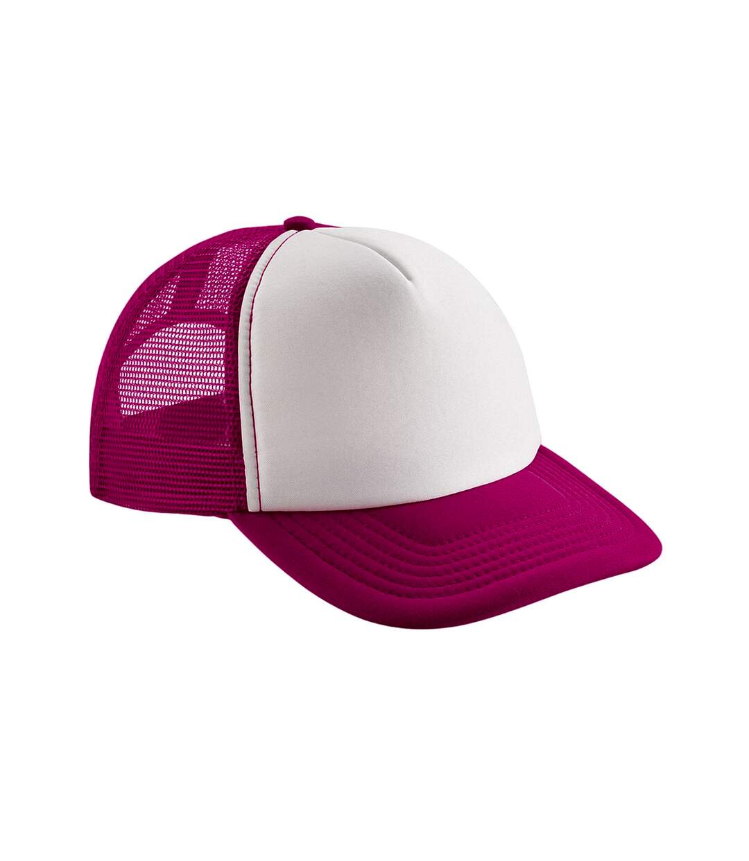 Casquette trucker fuchsia / blanc Beechfield-1