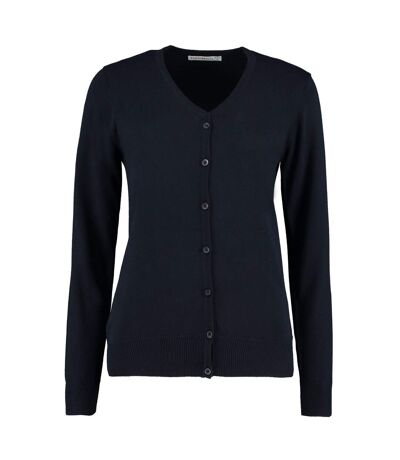 Womens/ladies arundel v neck cardigan navy Kustom Kit