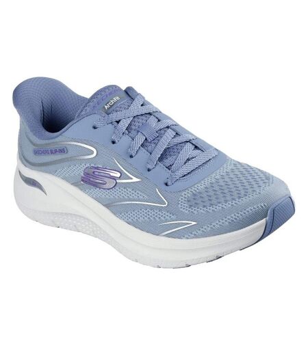 Womens/ladies Arch Fit 2.0 Trainers Blue Purple Skechers