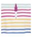Womens/ladies Striped Quarter Zip Sweatshirt Rainbow Lazy Jacks-3