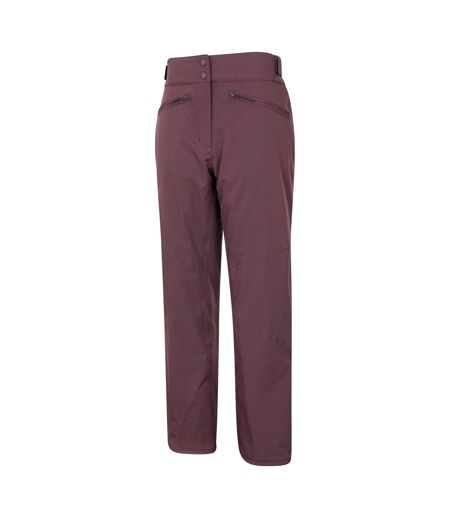Womens/ladies Isola Ii Recco Ski Trousers Dark Purple Mountain Warehouse