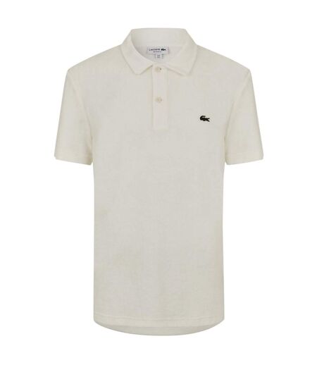 Mens Embroidered Logo Polo Shirt White Lacoste