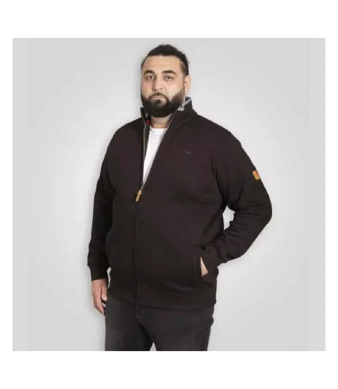 Veste Polaire Motif/style Logo Brodé D555 Johnson Homme Noir Duke-1
