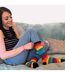 3 Paires Chaussettes Coton avec Arc en Ciel Rayées-3