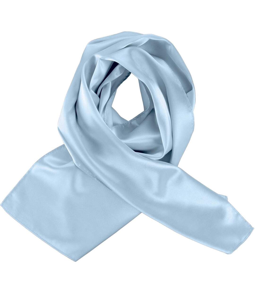 Foulard femme satiné - K861 - bleu ciel-2