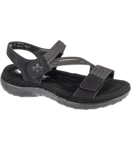 Sandales Style À Rayures Femme Noir Rieker