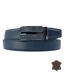 Ceinture en cuir homme cuir  vachette de couleur bleu marine - Sangle réglable-1