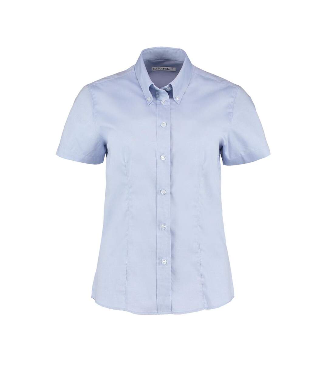 Chemise D'entreprise Oxford À Manches Courtes Pour Femmes Bleu Clair Kustom Kit-1