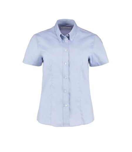 Chemise D'entreprise Oxford À Manches Courtes Pour Femmes Bleu Clair Kustom Kit