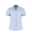 Chemise D'entreprise Oxford À Manches Courtes Pour Femmes Bleu Clair Kustom Kit-1