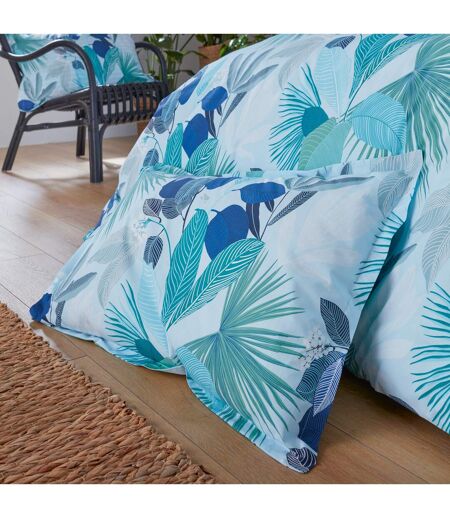 Parure de lit percale de coton MOOREA PACIFIC bleu cobalt Taie 50x70 cm