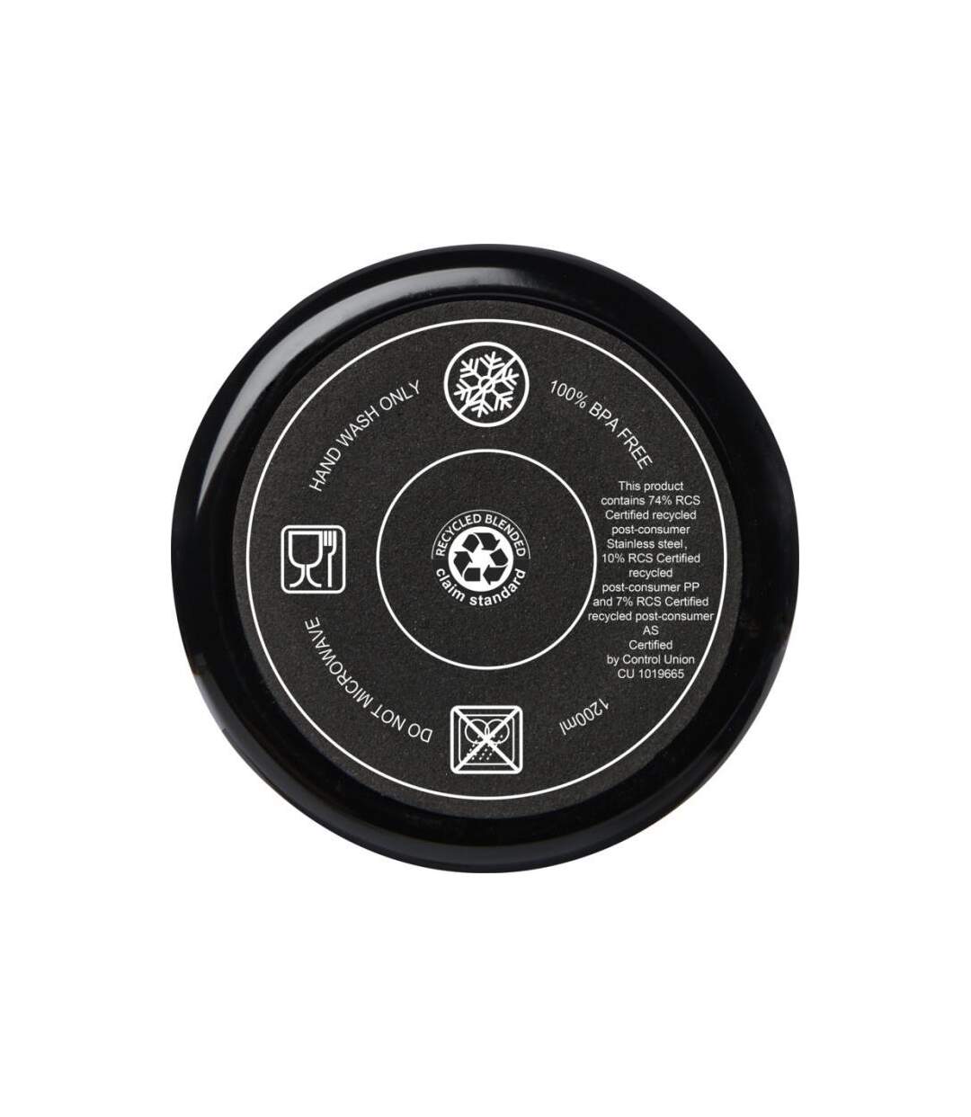 Mug Avec Paille Melbourne Taille Unique Noir Uni Generic-2