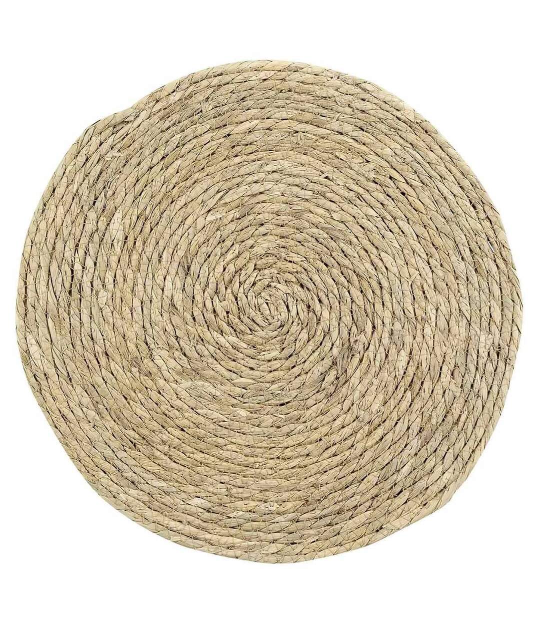 Set de Table Rond Paille de Jonc 38cm Naturel-1