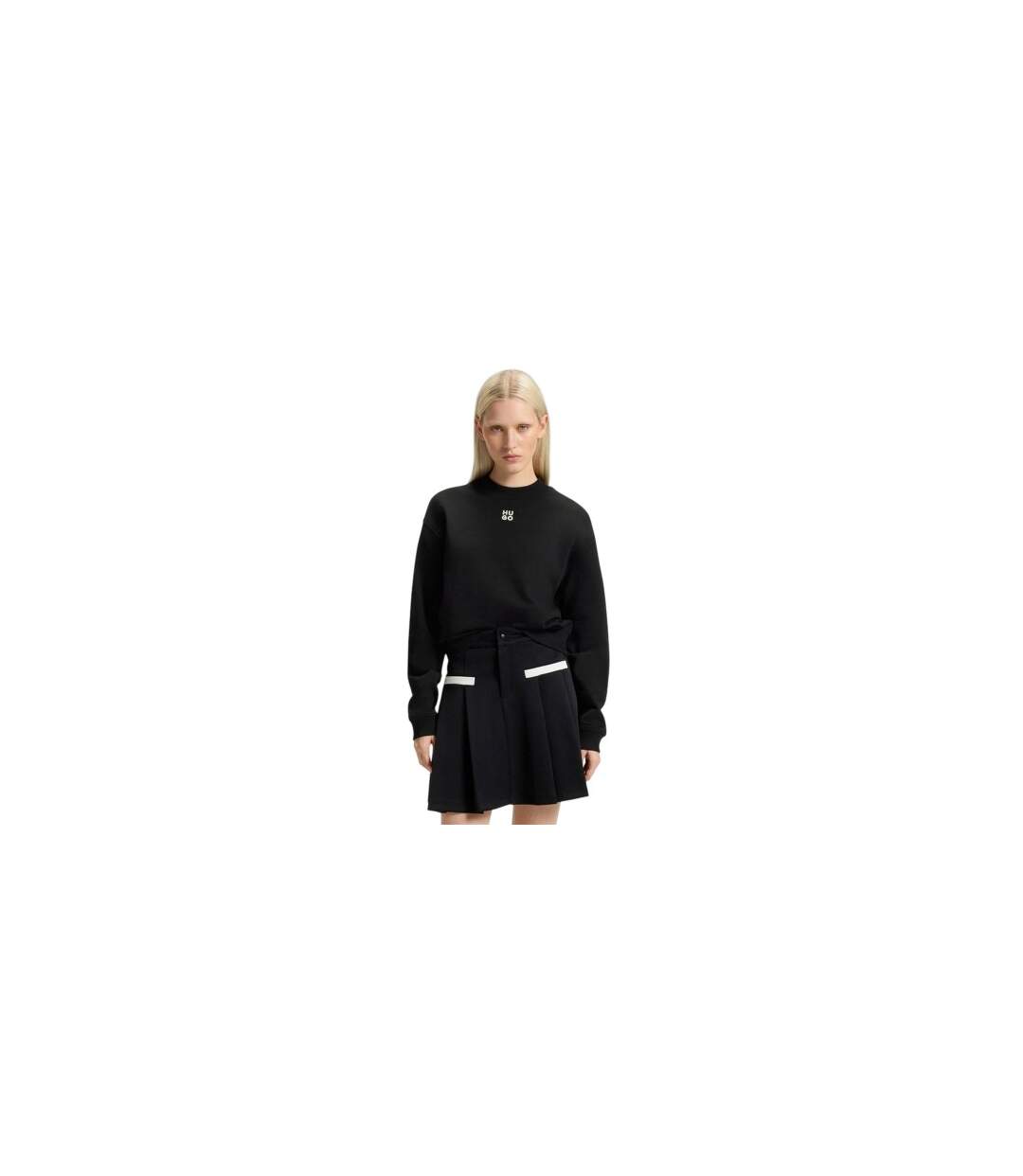 Womens/ladies Logo Hoodie Black Hugo-1