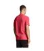 Mens contrast pocket t-shirt electric pink/dark navy Lyle & Scott