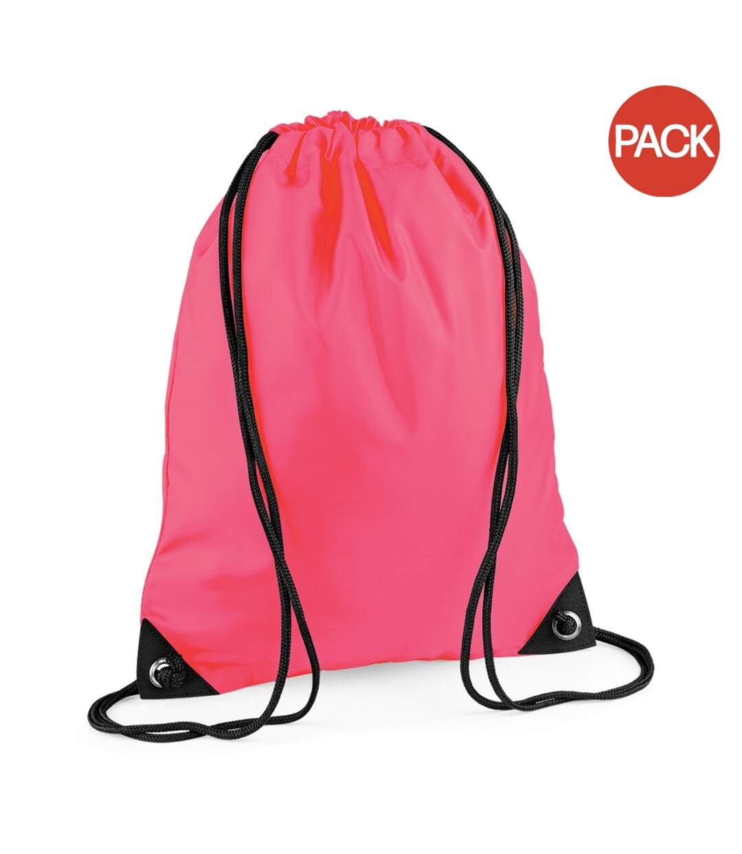 Lot de 2  Sac de gym 11 litres taille unique rose fluo Bagbase-1