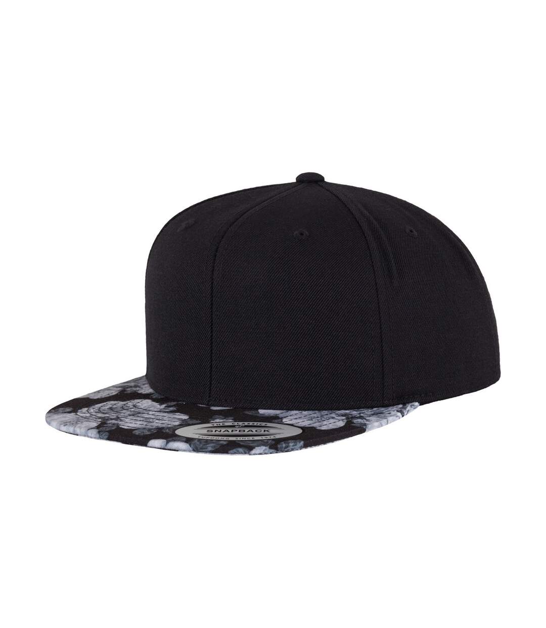 Flexfit by  unisex roses print snapback cap black/grey Yupoong-1