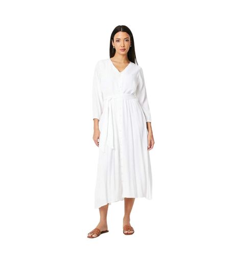 Robe mi-longue femme blanc cassé Principles